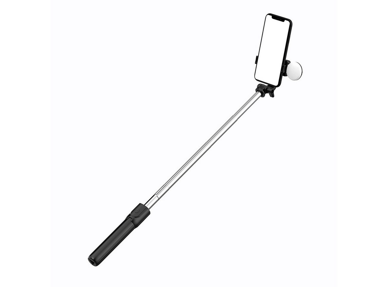Hurtel Selfie-Stick Selfie-Stick mit rundem LED-Licht - Teleskopstativ 0,71 m Schwarz Hurtel Selfie-Stick Selfie-Stick mit rundem LED-Licht - Teleskopstativ 0,71 m Schwarz von Hurtel