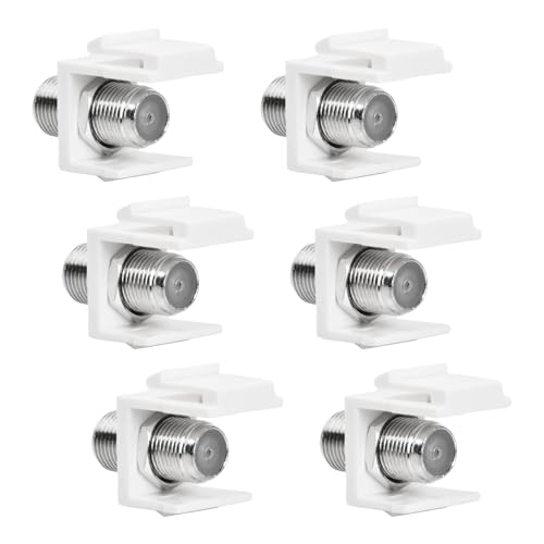 Husalsea 6 Stück Keystone Modul F-Buchse, Koax F-Stecker, Koaxialverbindung, F-Buchse für DVB-S und DVB-S2, F-Kopf-Satelliten-TV-Modul Husalsea 6 Stück Keystone Modul F-Buchse, Koax F-Stecker, Koaxialverbindung, F-Buchse für DVB-S und DVB-S2, F-Kopf-Satelliten-TV-Modul von Husalsea