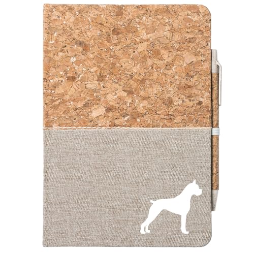 Huuraa Notizbuch Deutscher Boxer Silhouette Geschenk Din A5 80 Blattinkl. Kugelschreiber Deutscher Boxer Geschenkidee von Huuraa