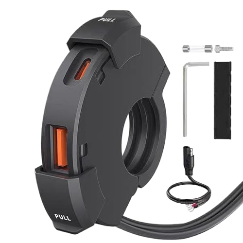 Motorcycle USB Charger, Tablet Adapter, Double USB Port, Fast PD30W Charging, Waterproof Design, Great for Travel, Phone, GPS, Handlebar Mount On Bikes and Motorbikes Motorcycle USB Charger, Tablet Adapter, Double USB Port, Fast PD30W Charging, Waterproof Design, Great for Travel, Phone, GPS, Handlebar Mount On Bikes and Motorbikes von Huvqianu