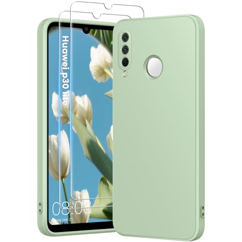 HuwaiH 3 in 1 Hülle für Huawei P30 Lite, Silikon Hülle mit 2 Stück 9H 0.33mm Panzerglas, Upgraded Kameraschutz, Soft Mikrofaserfutter Kratzfeste Stoßfeste Handyhülle für Huawei P30 Lite(hellgrün) HuwaiH 3 in 1 Hülle für Huawei P30 Lite, Silikon Hülle mit 2 Stück 9H 0.33mm Panzerglas, Upgraded Kameraschutz, Soft Mikrofaserfutter Kratzfeste Stoßfeste Handyhülle für Huawei P30 Lite(hellgrün) von HuwaiH