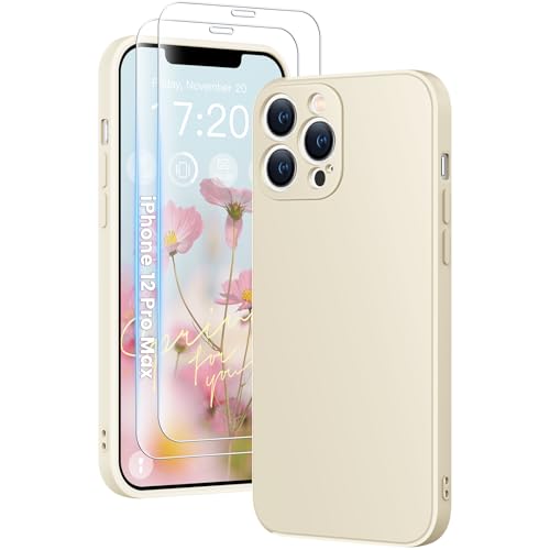 HuwaiH 3 in 1 Hülle für iPhone 12 pro max,Silikon Hülle mit 2 Stück 9H 0.33mm Panzerglas, Upgraded Kameraschutz, Soft Mikrofaserfutter Kratzfeste Stoßfeste Handyhülle für iPhone 12 pro max(Weiß) HuwaiH 3 in 1 Hülle für iPhone 12 pro max,Silikon Hülle mit 2 Stück 9H 0.33mm Panzerglas, Upgraded Kameraschutz, Soft Mikrofaserfutter Kratzfeste Stoßfeste Handyhülle für iPhone 12 pro max(Weiß) von HuwaiH