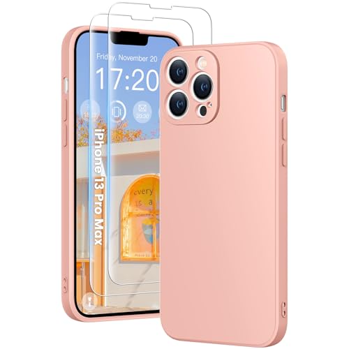 HuwaiH 3 in 1 Hülle für iPhone 13 pro max,Silikon Hülle mit 2 Stück 9H 0.33mm Panzerglas, Upgraded Kameraschutz, Soft Mikrofaserfutter Kratzfeste Stoßfeste Handyhülle für iPhone 13 pro max(Rosa) HuwaiH 3 in 1 Hülle für iPhone 13 pro max,Silikon Hülle mit 2 Stück 9H 0.33mm Panzerglas, Upgraded Kameraschutz, Soft Mikrofaserfutter Kratzfeste Stoßfeste Handyhülle für iPhone 13 pro max(Rosa) von HuwaiH