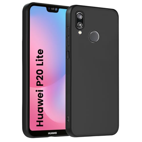 HuwaiH Handyhülle für Huawei p20 lite Hülle, Anti-Schock, Antikratzer, Anti-Rutsch Schutzhülle, Unterstützt kabelloses Laden, Anti-Fingerabdruck Case für p20 lite(schwarz) von HuwaiH