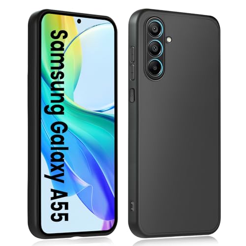 HuwaiH Handyhülle für Samsung Galaxy A55 5G Hülle, Upgraded Kameraschut, Anti-Rutsch Stoßfest Haltbarkeit Schutzhülle, Weich TPU Case, Rundumschutz, Fallschutz, Passgenau für Samsung A55, Schwarz HuwaiH Handyhülle für Samsung Galaxy A55 5G Hülle, Upgraded Kameraschut, Anti-Rutsch Stoßfest Haltbarkeit Schutzhülle, Weich TPU Case, Rundumschutz, Fallschutz, Passgenau für Samsung A55, Schwarz von HuwaiH