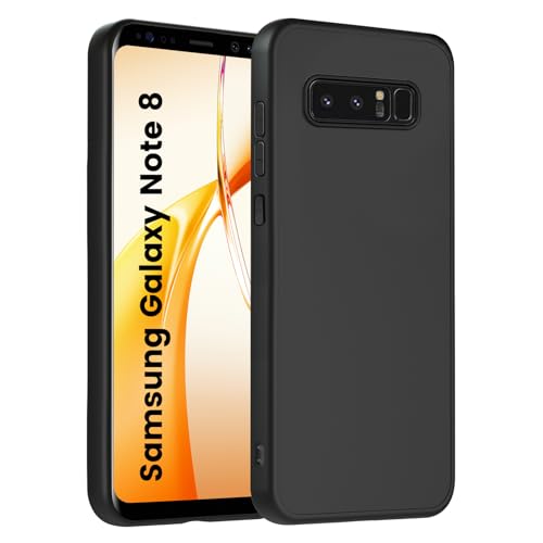 HuwaiH Handyhülle für Samsung Galaxy Note 8 Hülle, Anti-Schock, Antikratzer, Anti-Rutsch Schutzhülle, Unterstützt kabelloses Laden, Anti-Fingerabdruck Case für Samsung Note 8(Schwarz) von HuwaiH