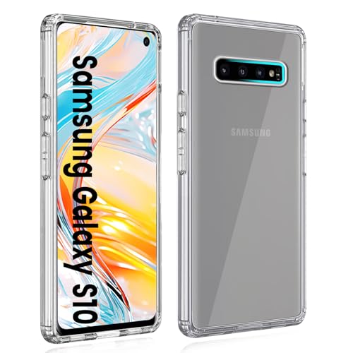 HuwaiH Handyhülle für Samsung Galaxy S10 Hülle, Anti-Rutsch Stoßfest Haltbarkeit Schutzhülle, Anti-Fingerabdruck Kratzfest, Transparent Nicht Vergilbend Weich TPU Soft Case, Passgenau für S10 HuwaiH Handyhülle für Samsung Galaxy S10 Hülle, Anti-Rutsch Stoßfest Haltbarkeit Schutzhülle, Anti-Fingerabdruck Kratzfest, Transparent Nicht Vergilbend Weich TPU Soft Case, Passgenau für S10 von HuwaiH
