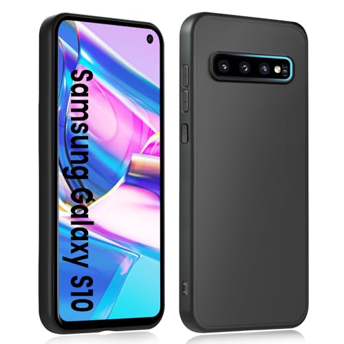 HuwaiH Handyhülle für Samsung Galaxy S10 Hülle, Anti-Rutsch Stoßfest Haltbarkeit Schutzhülle, Anti-Fingerabdruck Unterstützt kabelloses Laden Weich TPU Case, Passgenau für Samsung S10, Schwarz HuwaiH Handyhülle für Samsung Galaxy S10 Hülle, Anti-Rutsch Stoßfest Haltbarkeit Schutzhülle, Anti-Fingerabdruck Unterstützt kabelloses Laden Weich TPU Case, Passgenau für Samsung S10, Schwarz von HuwaiH