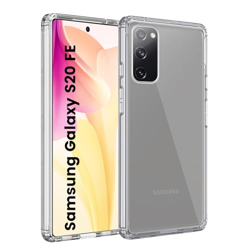 HuwaiH Handyhülle für Samsung Galaxy S20 FE Hülle, Antikratzer, Anti-Schock, Anti-Rutsch Schutzhülle, Unterstützt kabelloses Laden, Nicht Vergilben Anti-Fingerabdruck Hülle(Transparente) von HuwaiH