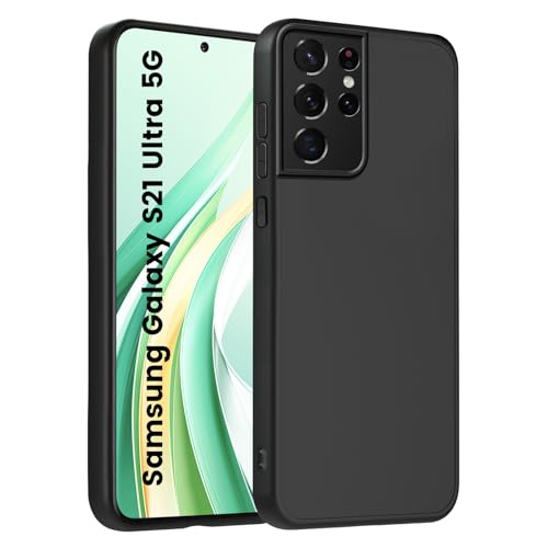 HuwaiH Handyhülle für Samsung Galaxy S21 Ultra 5G Hülle, Anti-Schock, Antikratzer, Anti-Rutsch Schutzhülle, Unterstützt kabelloses Laden, Anti-Fingerabdruck Case für S21 Ultra 5G(Schwarz) HuwaiH Handyhülle für Samsung Galaxy S21 Ultra 5G Hülle, Anti-Schock, Antikratzer, Anti-Rutsch Schutzhülle, Unterstützt kabelloses Laden, Anti-Fingerabdruck Case für S21 Ultra 5G(Schwarz) von HuwaiH