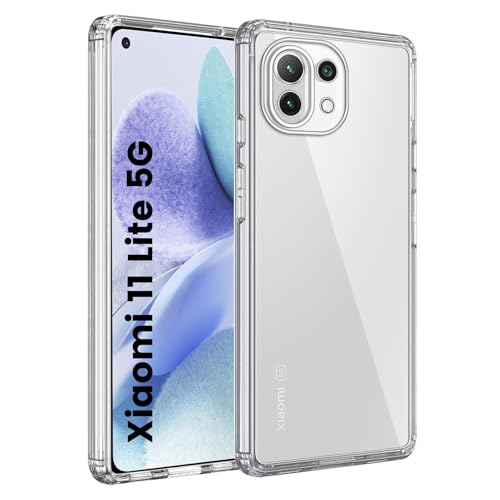 HuwaiH Handyhülle für xiaomi 11 lite 5g Hülle, Antikratzer, Upgraded Kameraschutz, Anti-Schock Schutzhülle, Unterstützt kabelloses Laden, Nicht Vergilben Anti-Fingerabdruck für 11 lite (Transparente) HuwaiH Handyhülle für xiaomi 11 lite 5g Hülle, Antikratzer, Upgraded Kameraschutz, Anti-Schock Schutzhülle, Unterstützt kabelloses Laden, Nicht Vergilben Anti-Fingerabdruck für 11 lite (Transparente) von HuwaiH