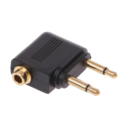 Huxibai Internationaler Plug -Adapter, Airline -Kopfhöreradapter - Doppelte tragbare Kopfhöreradapter - Robuste kompakte Ohrhörer und Accessoires, Luftfahrtelektronik für Heimkino, Auto Audio Huxibai Internationaler Plug -Adapter, Airline -Kopfhöreradapter - Doppelte tragbare Kopfhöreradapter - Robuste kompakte Ohrhörer und Accessoires, Luftfahrtelektronik für Heimkino, Auto Audio von Huxibai