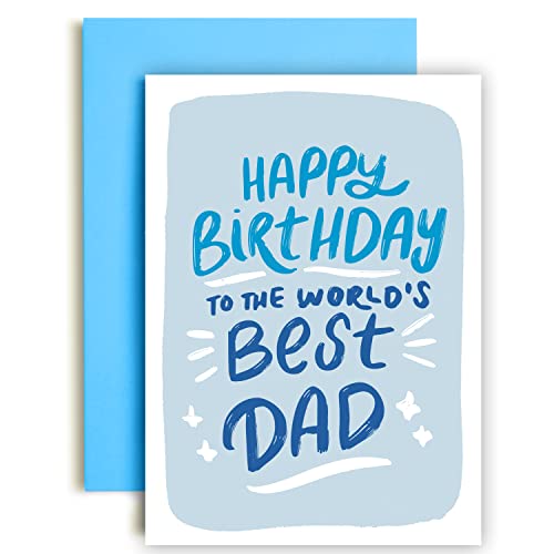 Huxters Geburtstagskarte für Papa,Happy Birthday Karte für den weltbesten Papa,Leere Innenseite mit süßem Umschlag enthalten,Einzigartige Artwork Vater Geburtstagskarte (Geburtstag Papa) von Huxters