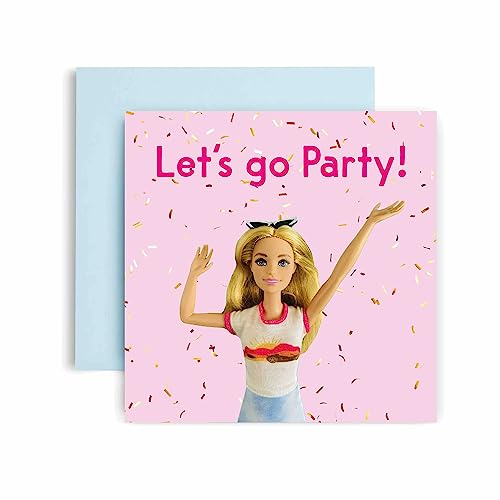 Huxters Geburtstagskarten für Frauen - Karte für sie Fabulous Barbie Go Party Besondere Freundin Happy Birthday Karte zum Geburtstag, Freund Geburtstagskarte - Lustige Geburtstagskarte (Party) von Huxters