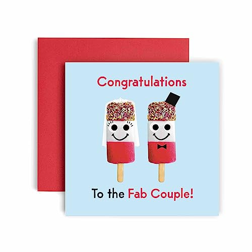Huxters Hochzeitskarte "Congratulations to the Fab Couple", Hochzeitsgeschenke, Glückwunschkarte, Hochzeitsgeschenke für Paare, lustige Grußkarte – Hochzeitskarte (Braut und Bräutigam) von Huxters