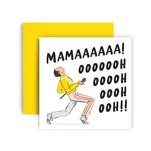 Huxters Muttertagskarte für Mama, Geburtstagskarte für sie, Mama Queen, Freddie Mercury, lustige Mutterkarte, 14,8 cm von Huxters