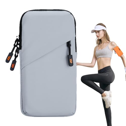 Armband-Handyhalterung, wasserdicht, Sportarmband, Laufarmtasche, atmungsaktiv, multifunktional, Doppeltasche, große Kapazität für Radfahren, , Fitness von Huyeruie