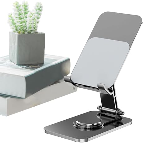 Faltbarer Handy-Ständer, Desktop-Handy-Ständer, verstellbare Höhe und Winkel, Handy-Ständer für den Schreibtisch, faltbare Halterung für die meisten Handys/Tablets von Huyeruie