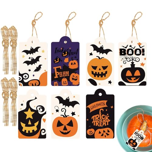 Halloween-Anhänger, gruselige Anhänger mit Schnur, -Fledermaus-Etiketten, 8 Stile, Halloween-Papieranhänger für Halloween-Dekoration Halloween-Anhänger, gruselige Anhänger mit Schnur, -Fledermaus-Etiketten, 8 Stile, Halloween-Papieranhänger für Halloween-Dekoration von Huyeruie