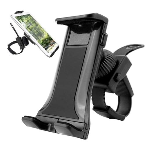 Handyhalterung für Fitnessstudio-Lenker, verstellbare Laufband-Telefonhalterung, Tablet-Halterung, Übungslenker, Handy-Ständer, Fitnessgeräte für Einkaufswagen, Golfwagen von Huyeruie
