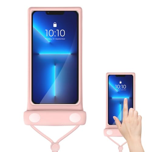Huyeruie Wasserdichte Handytasche, Handyhülle, Handy-Trockentasche, Unterwasser-Handyhülle, wasserdichte Handy-Tasche für Schwimmbad, Rosa von Huyeruie