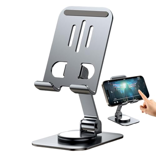 Klappbarer Tablet-Ständer – Metall 360 Grad drehbarer Telefonständer – Mehrzweck-Tablet-Ständer, 10 kg Traglast Telefonhalter für Live-Streaming von Huyeruie
