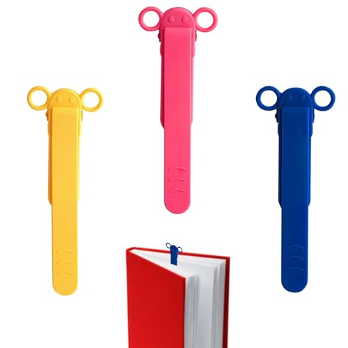Lesezeichen Clip - Silikon Automatische Lesezeichen Clip, Lesen Lesezeichen Clip, Seitenclips Lesezeichen, Multifunktionale Seitenclips Lesezeichen für Schule, Arbeitsbereich, Zuhause, Buchladen von Huyeruie