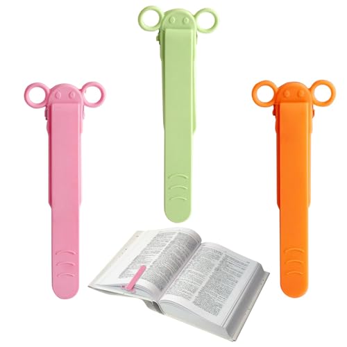 Lesezeichen Clip - Silikon Automatische Lesezeichen Clip, Lesen Lesezeichen Clip, Seitenclips Lesezeichen, Multifunktionale Seitenclips Lesezeichen für Schule, Arbeitsbereich, Zuhause, Buchladen von Huyeruie