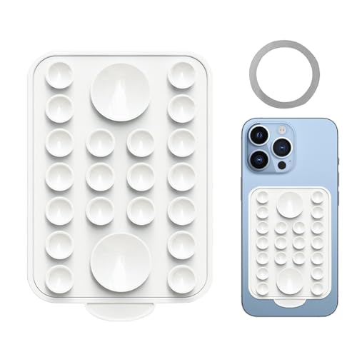 Saugnapf-Handyhülle, magnetische Handyhalterung, Saugnapf-Handyhülle, Saugnapf-Handyhalterung, Silikon, rutschfest, griffig, Saugnapf, Handy für Selfies und Videos von Huyeruie