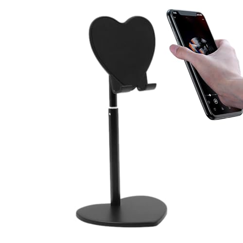 Tablet-Halterung für den Schreibtisch, herzförmig, Metall, einziehbarer, verstellbarer Schreibtischständer für den Schreibtisch, die meisten Handys von Huyeruie