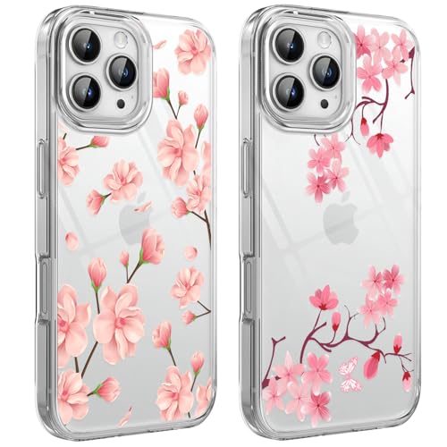 HuyxyTec 2 Stück Handyhülle für iPhone 15 Pro Hülle, Transparente Klares mit Blumen Muster Frauen Mädchen Aesthetic, Durchsichtig Dünn PC Stoßfest Kratzfest Anti-Gelb Casefür iPhone 15Pro, 02 HuyxyTec 2 Stück Handyhülle für iPhone 15 Pro Hülle, Transparente Klares mit Blumen Muster Frauen Mädchen Aesthetic, Durchsichtig Dünn PC Stoßfest Kratzfest Anti-Gelb Casefür iPhone 15Pro, 02 von HuyxyTec