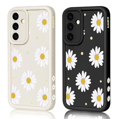 HuyxyTec 2 Stück Handyhülle für Samsung Galaxy S23 FE Hülle Aesthetic Gänseblümchen Blumen mit Muster Matte Case Frauen Mädchen, Weich TPU Schutzhülle Stoßfest Bumper Case für Galaxy S23 FE, 02 HuyxyTec 2 Stück Handyhülle für Samsung Galaxy S23 FE Hülle Aesthetic Gänseblümchen Blumen mit Muster Matte Case Frauen Mädchen, Weich TPU Schutzhülle Stoßfest Bumper Case für Galaxy S23 FE, 02 von HuyxyTec