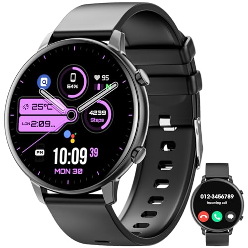 Hwagol Smartwatch Damen Herren, 1.39" Zoll Touchscreen Smart Watch mit Bluetooth Anrufe, Uhr Damen Herren mit 140+ Sportmodi SpO2 Pulsuhr Schlafmonitor Schrittzähler, Armbanduhr für iOS Android von Hwagol