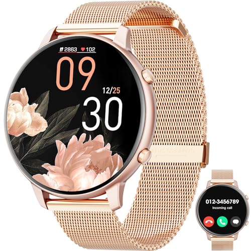 Hwagol Smartwatch Damen Herren, 1.39" Zoll Touchscreen Smart Watch mit Bluetooth Anrufe, Uhr Damen Herren mit 140+ Sportmodi SpO2 Pulsuhr Schlafmonitor Schrittzähler, Armbanduhr für iOS Android von Hwagol