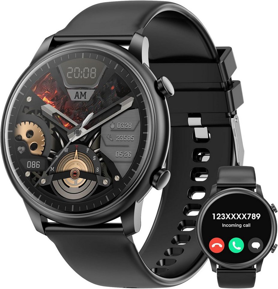 Hwagol Sportuhr mit Pulsfrequenz Fitnessuhr,DIY Zifferblatt,Schlafüberwachung Smartwatch (Android, iOS), Elegante Multifunktionale für Frauen mit Benachrichtigungen, Kalorien von Hwagol