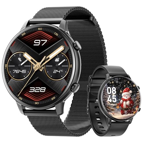 Smartwatch Damen, 1.39" Zoll Touchscreen Smart Watch mit Bluetooth Anrufe, Uhr Damen Herren mit 140+ Sportmodi SpO2 Pulsuhr Schlafmonitor Schrittzähler, Armbanduhr für Android iOS Smartwatch Damen, 1.39" Zoll Touchscreen Smart Watch mit Bluetooth Anrufe, Uhr Damen Herren mit 140+ Sportmodi SpO2 Pulsuhr Schlafmonitor Schrittzähler, Armbanduhr für Android iOS von Hwagol