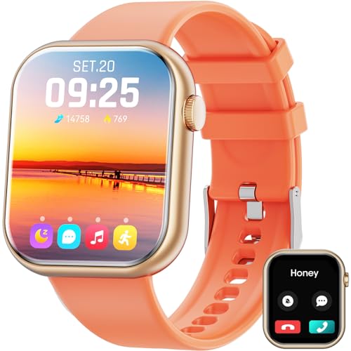 Smartwatch Damen Herren, 1.85" Zoll Touchscreen Smart Watch mit Bluetooth Anrufe, Uhr Damen Herren mit 140+ Sportmodi SpO2 Pulsuhr Schlafmonitor Schrittzähler, Armbanduhr für iOS Android von Hwagol