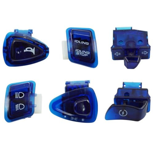 Hxhsgmeh Moped Roller Schalterknopf für GY6 50cc 125cc 150cc ATV Moped Roller Motorrad Hupe Dimmer Lenker Schalter Blau Hxhsgmeh Moped Roller Schalterknopf für GY6 50cc 125cc 150cc ATV Moped Roller Motorrad Hupe Dimmer Lenker Schalter Blau von Hxhsgmeh