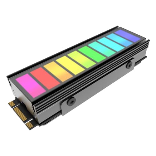 Hxhsgmeh SSD2280 Wärmeableitungsweste M.2 NVME SSD Kühler Lichtbalken Synchronisation Computerzubehör A von Hxhsgmeh