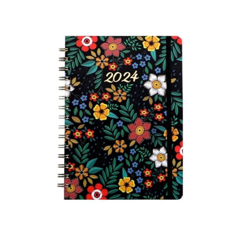 Hxhsgmeh Wochen-Monatsplaner 2024 Planer Wochenplaner 2024 mit Spiralbindung und Registern, Januar – Dezember 2024, 15,5 X 21,5 cm D von Hxhsgmeh