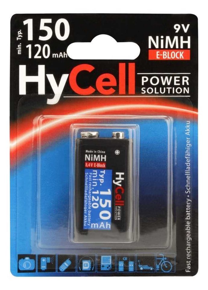 HyCell HyCell NiMH-Akku Typ 150 E-Block 120mAh Akku 120 mAh (9,0 V) von HyCell