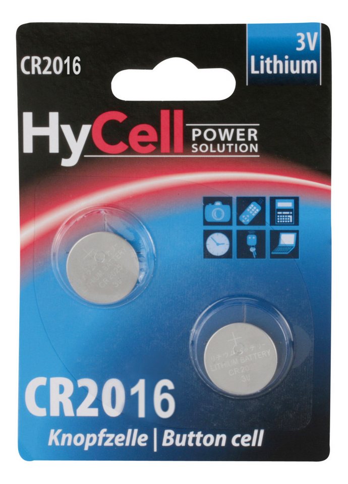 HyCell Lithium Knopfzellen CR2016 Knopfzelle von HyCell