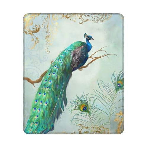Hyaszst Aqua Blue Elegant Peacock N Federn AST, Quadratisches Mauspad, rutschfestes, wasserdichtes Mauspad Hyaszst Aqua Blue Elegant Peacock N Federn AST, Quadratisches Mauspad, rutschfestes, wasserdichtes Mauspad von Hyaszst
