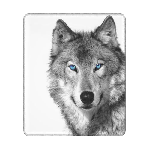 Hyaszst Blauäugiger Wolf, Quadratisches Mauspad, rutschfestes, wasserdichtes Mauspad Hyaszst Blauäugiger Wolf, Quadratisches Mauspad, rutschfestes, wasserdichtes Mauspad von Hyaszst
