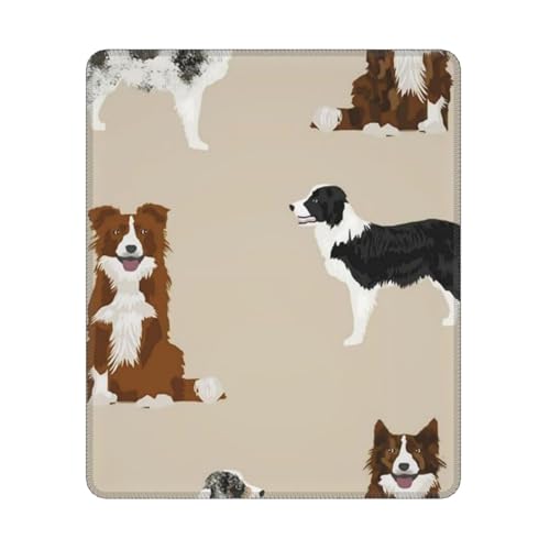 Hyaszst Border Collie Mixed Basic Hunderasse Border, Quadratisches Mauspad, rutschfestes, wasserdichtes Mauspad Hyaszst Border Collie Mixed Basic Hunderasse Border, Quadratisches Mauspad, rutschfestes, wasserdichtes Mauspad von Hyaszst