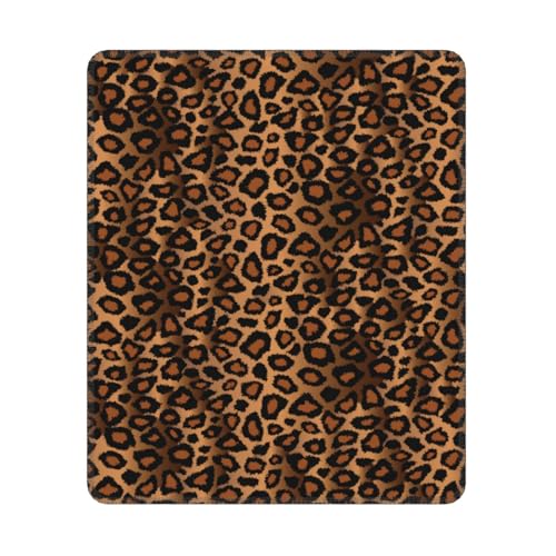 Hyaszst Brauner Leoparden-Tierdruck, Quadratisches Mauspad, rutschfestes, wasserdichtes Mauspad Hyaszst Brauner Leoparden-Tierdruck, Quadratisches Mauspad, rutschfestes, wasserdichtes Mauspad von Hyaszst