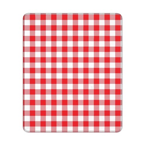 Hyaszst Karierte geometrische rot-weiße Karierte Schönheit, Quadratisches Mauspad, rutschfestes, wasserdichtes Mauspad Hyaszst Karierte geometrische rot-weiße Karierte Schönheit, Quadratisches Mauspad, rutschfestes, wasserdichtes Mauspad von Hyaszst