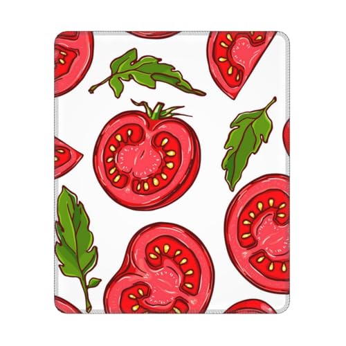 Hyaszst Karikatur, Von, Tomate, Blätter, Muster, Quadratisches Mauspad, rutschfestes, wasserdichtes Mauspad Hyaszst Karikatur, Von, Tomate, Blätter, Muster, Quadratisches Mauspad, rutschfestes, wasserdichtes Mauspad von Hyaszst