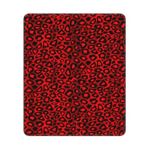 Hyaszst Leoparden-Tierprint Rot, Quadratisches Mauspad, rutschfestes, wasserdichtes Mauspad Hyaszst Leoparden-Tierprint Rot, Quadratisches Mauspad, rutschfestes, wasserdichtes Mauspad von Hyaszst