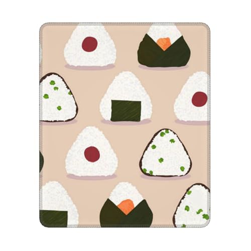Hyaszst Reisbällchen mit Onigiri-Muster, Japanisches Sushi, Quadratisches Mauspad, rutschfestes, wasserdichtes Mauspad Hyaszst Reisbällchen mit Onigiri-Muster, Japanisches Sushi, Quadratisches Mauspad, rutschfestes, wasserdichtes Mauspad von Hyaszst
